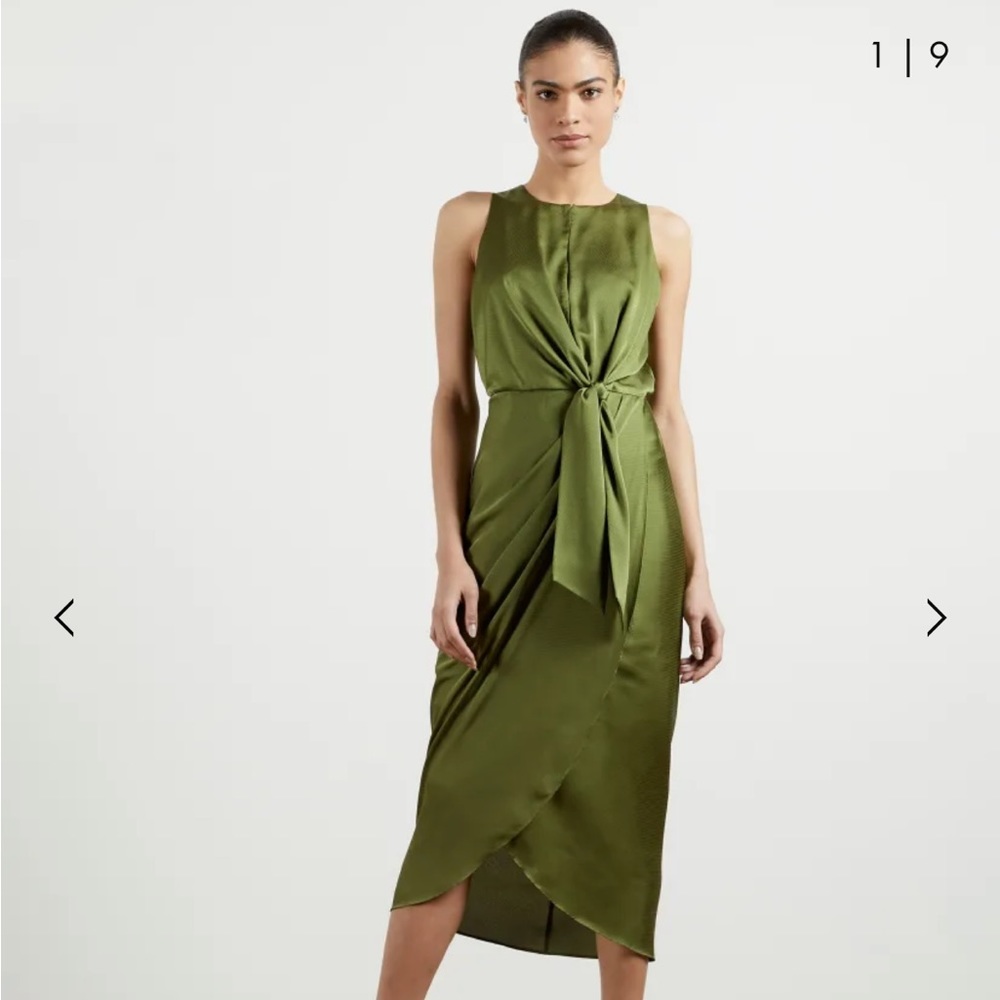Ted Baker Olive Green Midi Dress